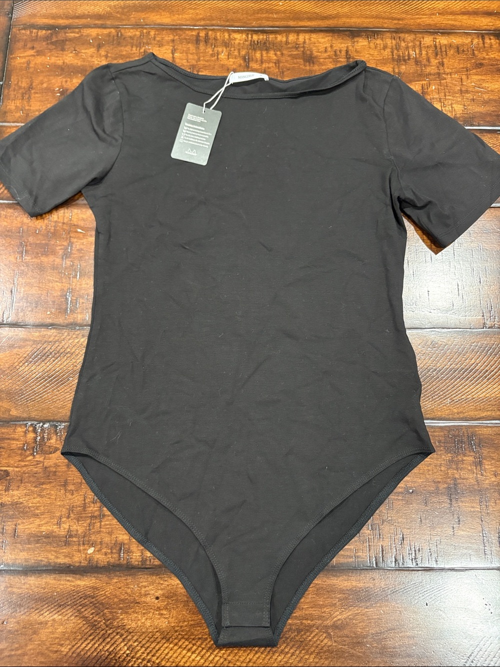 Mango Black Kids Short-Sleeve One-Piece Bodysuit
